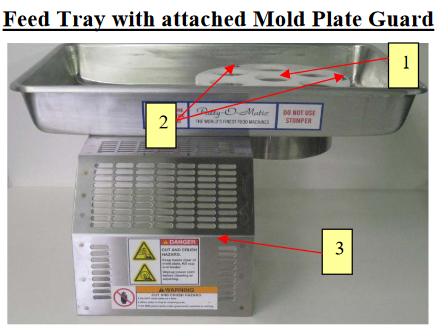 Feed Tray with attached Mold Plate guard
